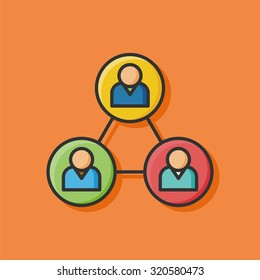 friends connect icon