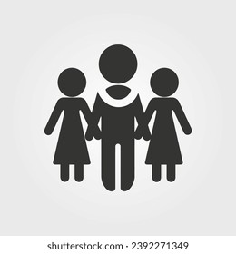 Friends creating memories icon - Simple Vector Illustration