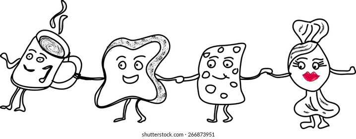 Friends cup sweet toast liver fun dancing