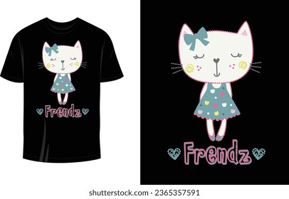 Friends Cute Doll Print Ready T Shirt Design For Girls, Baby, Kids, Boy