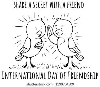 Friends day Birds tell secret