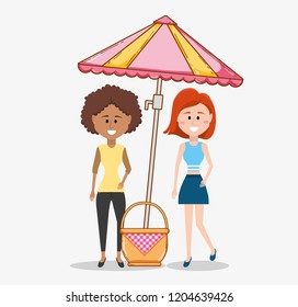 friends enjoying spring