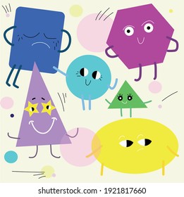 friends of the figure in different emotions