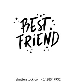 Friends Forever Hand Drawn Vector Trend Stock Vector (Royalty Free ...