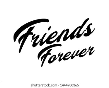 Friends forever vector typography background for photo overlay or heading, title for compliment card -- birthday, office party, posters, flyers, greeting cards, arts and craft, Wallpaper etc.