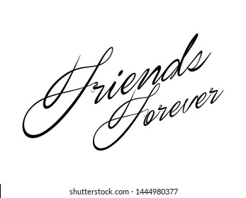 Friends forever vector typography background for photo overlay or heading, title for compliment card -- birthday, office party, posters, flyers, greeting cards, arts and craft, Wallpaper etc.