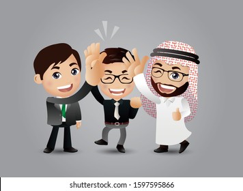 Friends and friendly relation concept