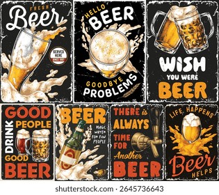 Friends gather around a table with various beers on display enjoying laughter and good company. The atmosphere is lively and cheerful emphasizing the joy of sharing drinks.