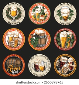 Friends gather at a cozy pub enjoying craft beers and lively conversation. Glasses clink together as laughter fills the air on a warm evening filled with good company.