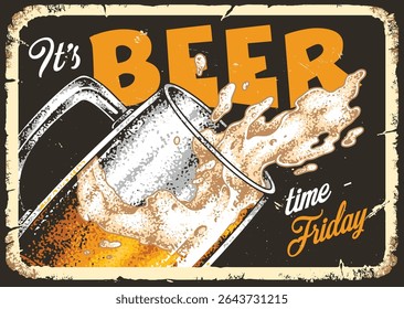 Amigos se reúnem para desfrutar de cerveja refrescante em uma noite de sexta-feira. Risos e uma boa conversa fluem enquanto eles comemoram o início do fim de semana com bebidas geladas.