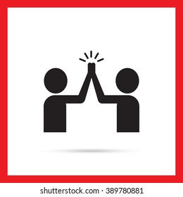 Friends giving high five