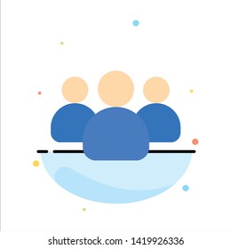 Friends, Group, Users, Team Abstract Flat Color Icon Template