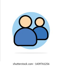 Friends, Group, Users, Team Abstract Circle Background Flat color Icon