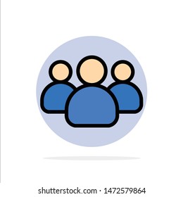 Friends, Group, Users, Team Abstract Circle Background Flat color Icon