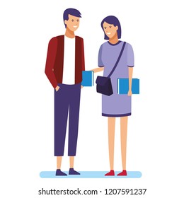 Friends having fun cartoon