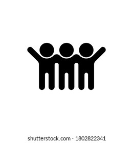 Friends is hugging icon. Friendship concept. Vector on isolated white background. EPS 10