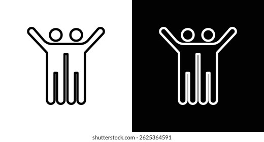 Friends icon concept stroke on white background