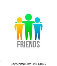 Friends Icon Design Vector Template Stock Vector Royalty Free