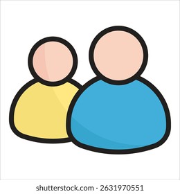 Elemento de icono de amigos para diseño