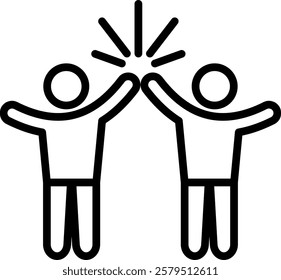 Friends Icon Line Vector Illustration