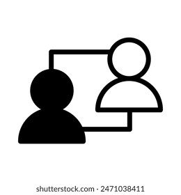 friends icon or logo illustration outline  black filled style
