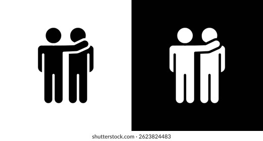 Friends icon for logo web mobile app UI design.