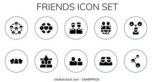 friends icon set. 10 filled friends icons.  Collection Of - Friends