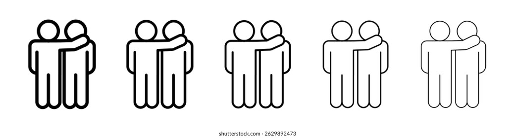 Friends icon Simple thin line flat symbol