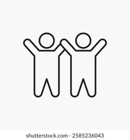 Friends icon. simple vector icon