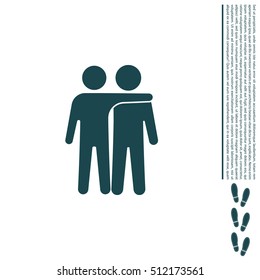 Friends icon vector illustration. Friendship sign. "Best friend" symbol