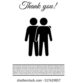Friends icon vector illustration. Friendship sign. "Best friend" symbol