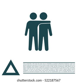 Friends icon vector illustration. Friendship sign. "Best friend" symbol