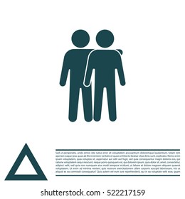 Friends icon vector illustration. Friendship sign. "Best friend" symbol