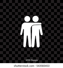 Friends icon vector illustration. Friendship sign. "Best friend" symbol
