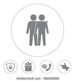 Friends icon vector illustration. Friendship sign. "Best friend" symbol