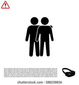 Friends icon vector illustration. Friendship sign. "Best friend" symbol