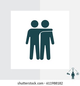 Friends icon vector illustration. Friendship sign. "Best friend" symbol