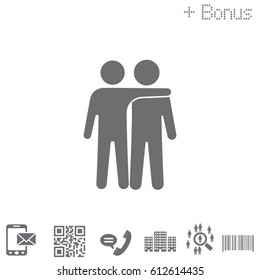 Friends icon vector illustration. Friendship sign. "Best friend" symbol