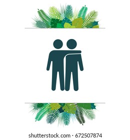Friends icon vector illustration. Friendship sign. "Best friend" symbol