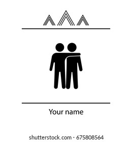 Friends icon vector illustration. Friendship sign. "Best friend" symbol