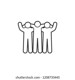 Friends icon vector illustration isolated on white background. Friendship sign. "Best friend" symbol