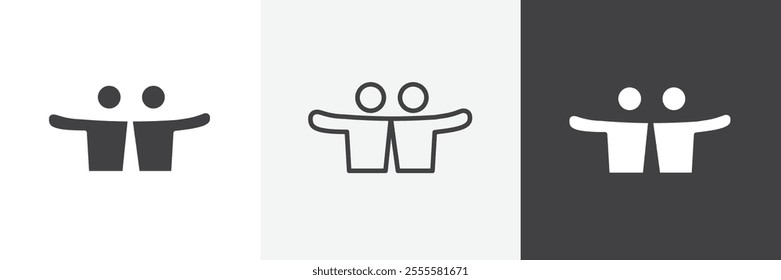 Friends icon vector set for ui designs