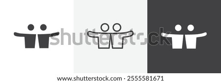 Friends icon vector set for ui designs