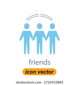 ícones. Ilustrações planas de ícones vetoriais de amigos para a Web. Ilustrações vetoriais de ícones da empresa.