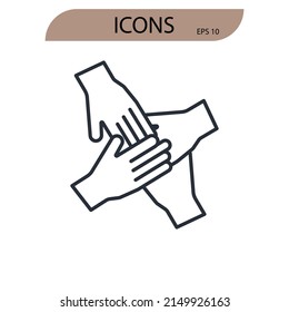 Friends icons  symbol vector elements for infographic web