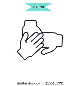friends icons  symbol vector elements for infographic web