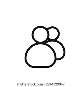 Friends line icon isolated on white background. Black flat thin icon on modern outline style. Linear symbol and editable stroke. Simple and pixel perfect stroke vector illustration. 