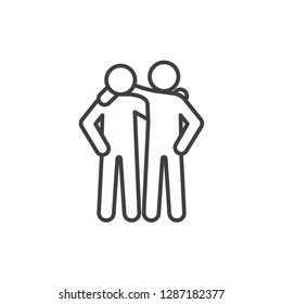 friends lines icon vector