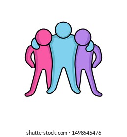 Friends logo icon concept vector