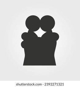 Friends making each other feel loved and appreciated icon - Simple Vector Illustration